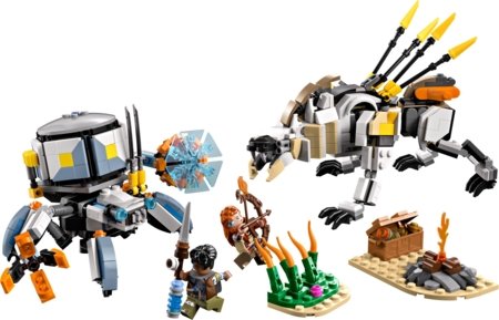 77037 LEGO® Horizon Aloy un Varl pret Shell-Walker un Sawtooth 