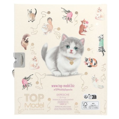 TOPMODEL dienasgrāmata ar slēdzeni Kitty, 12957 
