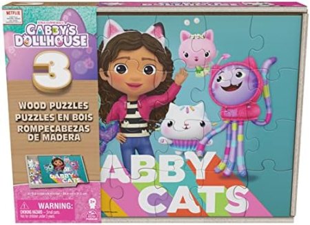 SPINMASTER GAMES puzles komplekts "Gabbys Dollhouse", 3 puzles, 6066549
 6066549