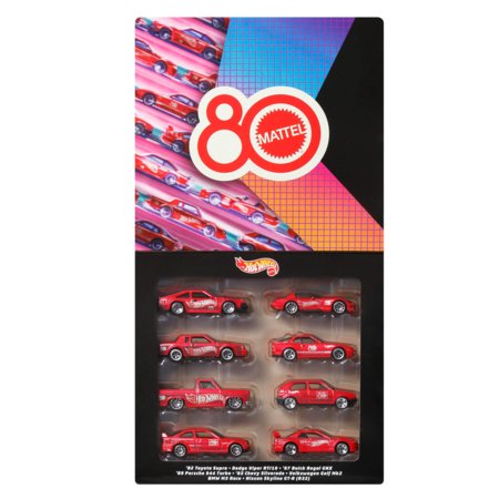 HOT WHEELS tematiskais Mattel 80. jubilejas komplekts no 8 automobiļiem, JGK09 
