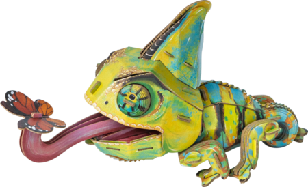 MAKEBUG 3D papīra puzle Chameleon, MB-D-0050 