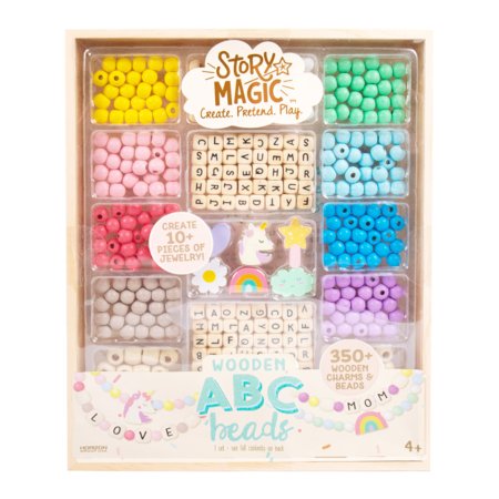 STORY MAGIC radošais komplekts Koka pērlītes ar burtiem (ABC), 201247 