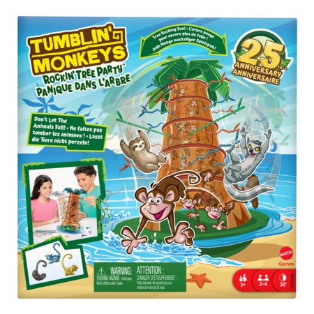 MATTEL GAMES  Lēkājošie pērtiķi galda spēle ballīte kokā, HTW65 