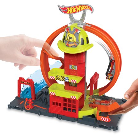 HOT WHEELS City super cilpas ugunsdzēsēju trase, HKX41 HKX41