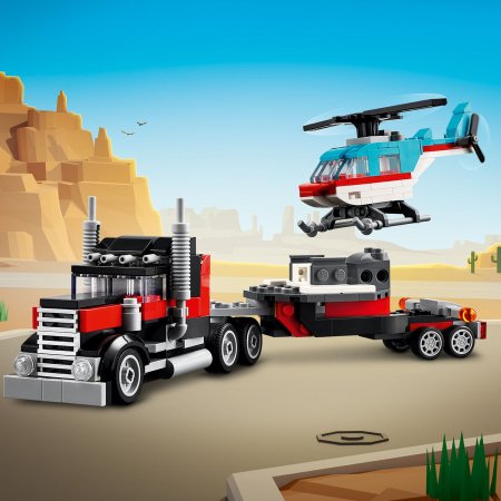 31146 LEGO® Creator Kravas Auto Ar Platformu Un Helikopteru 