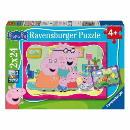 RAVENSBURGER bērnu puzle Peppa Pig, 2x24 gab., 12004184 