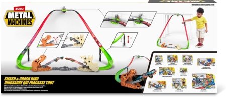 METAL MACHINES trases un 2 automašīnu rotaļu komplekts Smash & Crash, 1. sērija, sortiments., 67132 