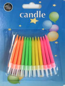 Sveces OB (perlamutra, neona, spirālveida, nenopūšamas, ar mūziku), 5298000230892 