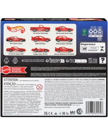 HOT WHEELS tematiskais Mattel 80. jubilejas komplekts no 8 automobiļiem, JGK09 