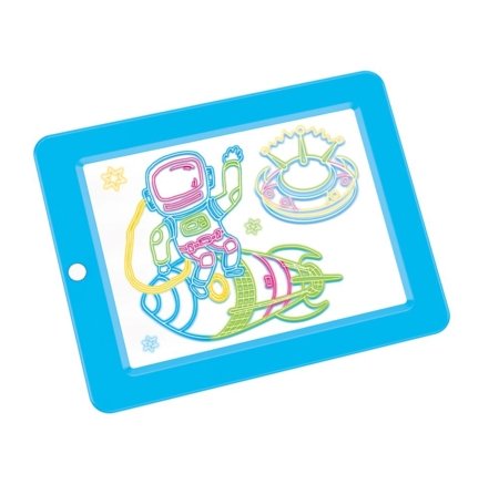 Zīmēšanas un rakstīšanas tāfele ar apgaismojumu, zila, 2410K0083 