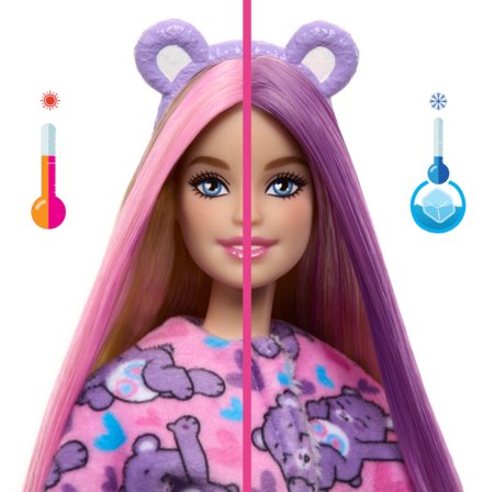 BARBIE lelle ar gaišiem matiem Cutie Reveal Care Bears sērija - Share Bear, JCN94 