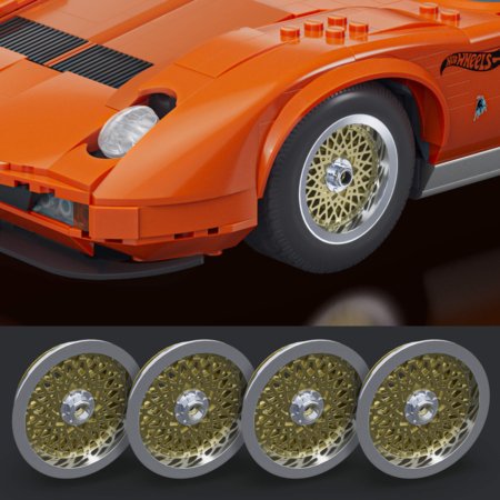 MATTEL BRICK SHOP HOT WHEELS Lamborghini Miura P400 SV 71 konstruktors, JHF61 