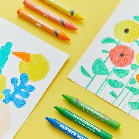 FLOWERMONACO mazgājamie krītiņi Washable Crayons, 48 krāsas, 847354 