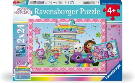 RAVENSBURGER PUZZLE puzle Gabby's Dollhouse, 2x24 gab., 12004112 2 