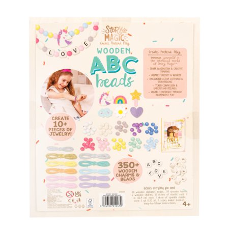 STORY MAGIC radošais komplekts Koka pērlītes ar burtiem (ABC), 201247 