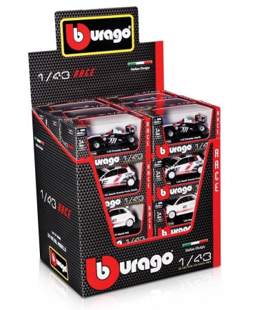 BBURAGO automašīna 1/43 Racing, assort., 18-38010 18-38010