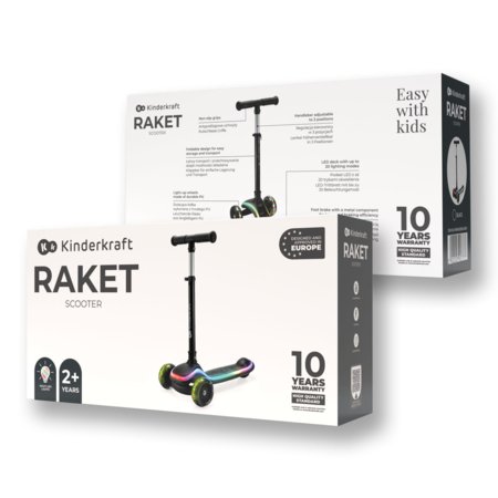 KINDERKRAFT skrejritenis RAKET,  melns, KRRAKE00BLK0000 