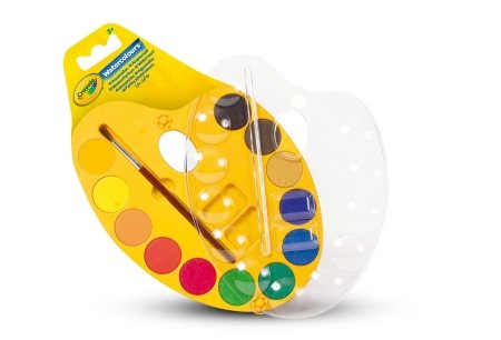 CRAYOLA akrila krāsa Watercolour Paint Palettte, 12 krāsas, 53-8434 