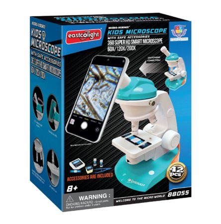 EASTCOLIGHT viedais mikroskopa komplekts 360 Super HD, 60/120/200X, 88055 