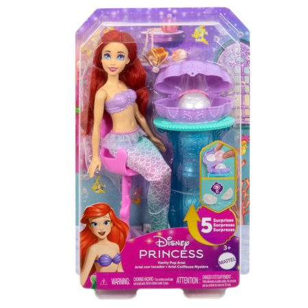 DISNEY PRINCESS lelle Ariela ar piederumiem, JBF86 
