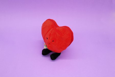 FLIPETZ plīša rotaļlieta - roze sirdī, Poppy red, 80400 