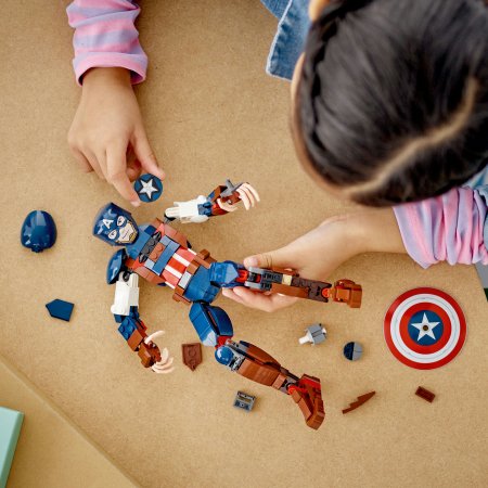 76258 LEGO® Super Heroes Marvel Būvējama Kapteiņa Amerikas figūra 76258