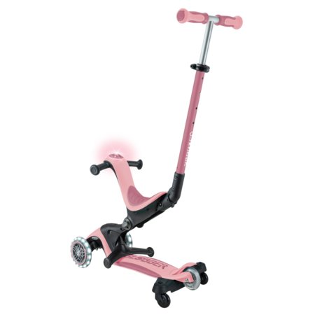 GLOBBER skrejritenis Go Up Deluxe Lights 360°, pasteļrozā, 699-310 