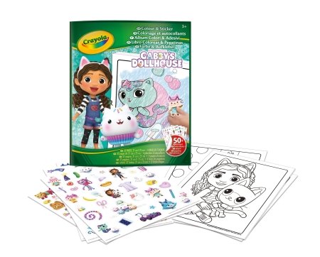 CRAYOLA radošais komplekts Color & Sticker, Gabby's Dollhouse, 04-7025G 