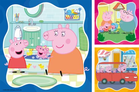 RAVENSBURGER PUZZLE puzle Peppa Pig, 3x49 gab., 12004288 4 