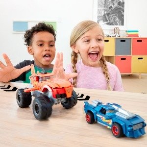 MEGA CONSTRUX HOT WHEELS Monster Truck Smash & Crash Tiger Shark konstruktors, HKF88 HKF88