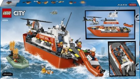 60504 LEGO® City Krasta apsardzes glābšanas laiva un helikopters 