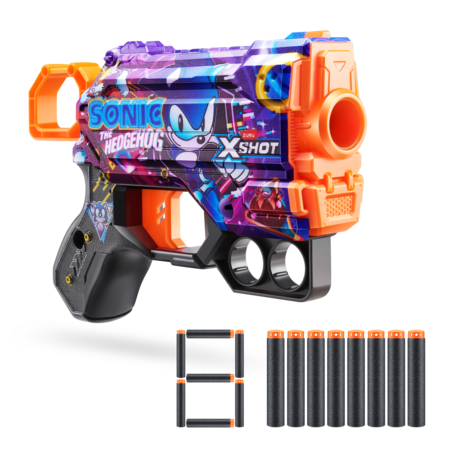 XSHOT rotaļu pistole Sonic The Hedgehog, 8gab., sortiments, 36679 