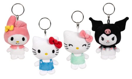 HELLO KITTY mīkstā rotaļlieta atslēgu piekariņš, 10 cm, sortiments., 760026148 