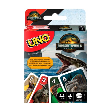 MATTEL GAMES UNO kārtis Jurassic World 4, JFT28 