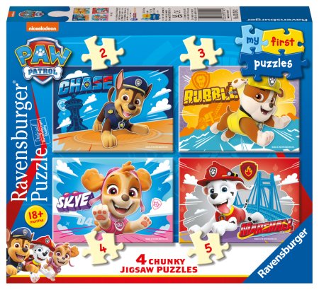 "RAVENSBURGER Paw Patrol puzle ""Mana pirmā"", 4 puzles, 3154" 3154