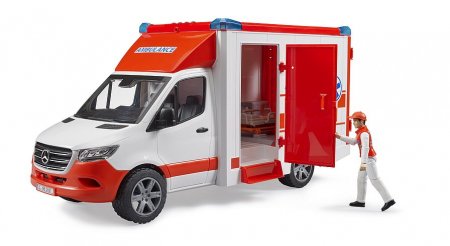 BRUDER MB Ātrās palīdzības mašīna Sprinter ar šoferi, 02676 02676