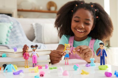 POLLY POCKET lelle ar apģērbiem un aksesuāriem, HKW10 
