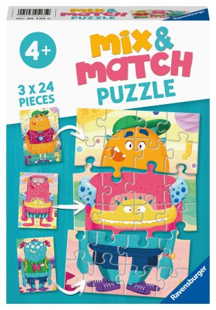 RAVENSBURGER puzle Mix-up Monsters, 3x24gab., 05135 05135
