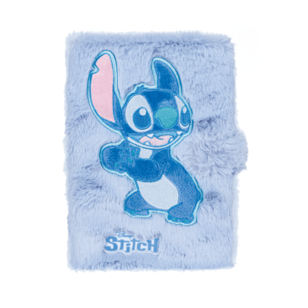 STITCH DISNEY A5 pūkaina piezīmju grāmatiņa, zila, 99534PTR 