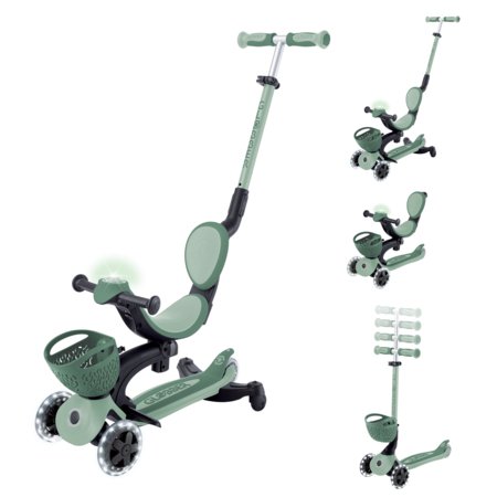 GLOBBER skrejritenis Go Up Baby Lights 360, 3in1, pasteļzaļš, 844-104 
