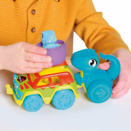TOMY automašīnu komplekts ar dinozauru Chase & Roll Raptors, E73251 E73251