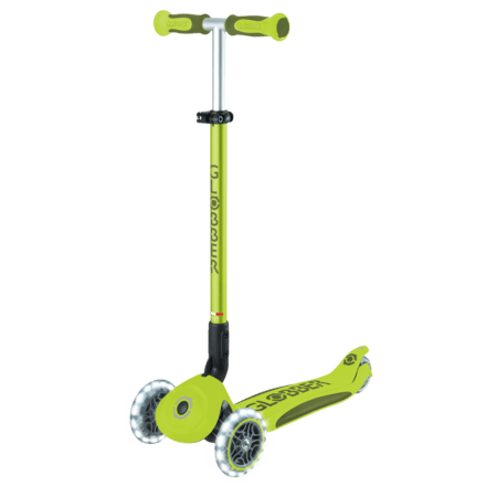 GLOBBER skrejritenis Go Up Deluxe Lights, laima zaļš, 748-606 