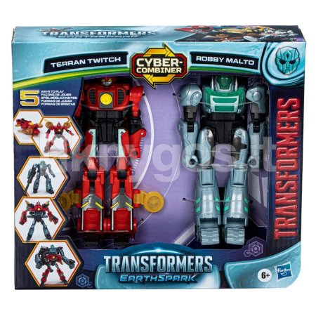 TRANSFORMERS transformators Earthspark Cyber-Combiner Terran Twitch & Robby Malto, F8438 