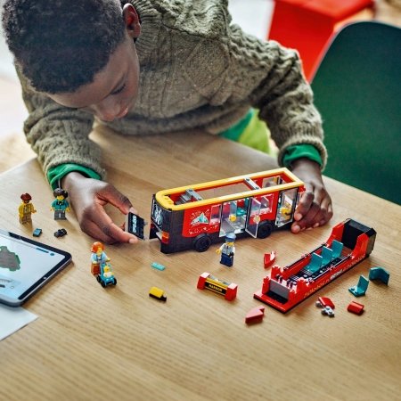 60407 LEGO® City Great Vehicles Sarkans divstāvu ekskursiju autobuss 