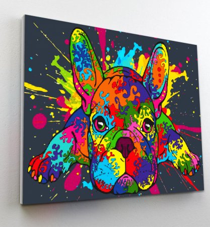 SPLAT PLANET pikseļu mākslas - franču buldogs 30x40 cm, SP45560 SP45560
