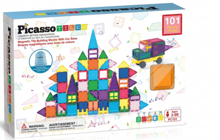 PICASSO TILES Magnētiskais konstruktors 101 detaļa, PC101 