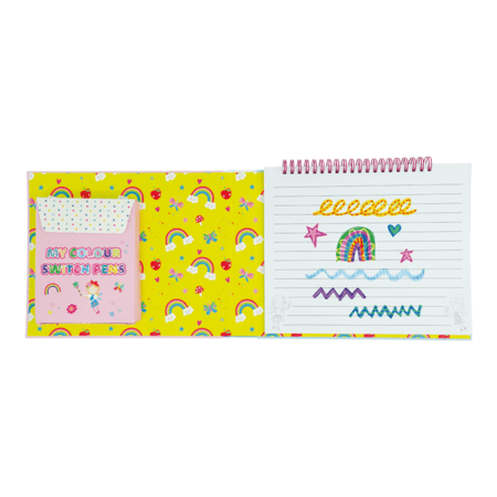 FLOSS AND ROCK Krāsojamā grāmata ar maģiskiem marķieriem, Varavīksnes feja, 50P6140 