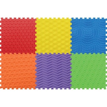 SUNTA sensorais puzles paklājs ar dažādām tekstūrām, 6 daļas, 8401B3 