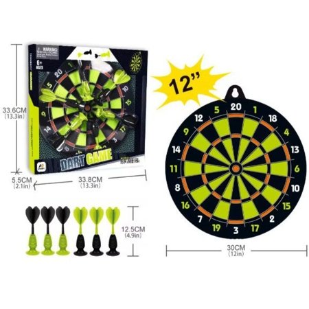 AJ SPORTZ 12'' mērķu komplekts ar 6 šautriņām, AZ183-2DT 