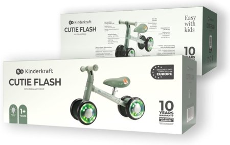 KINDERCRAFT līdzsvara velosipēds CUTIE FLASH, zaļš, KRCUFL00GRE0000 